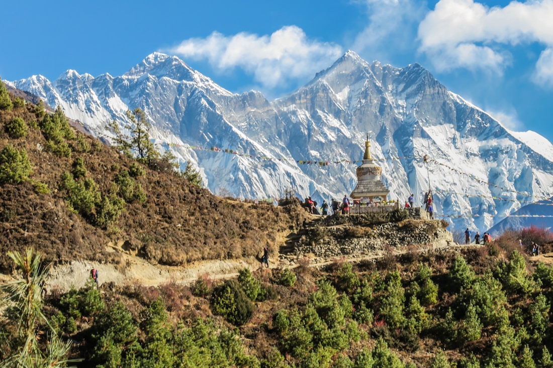 Bumthang mountain landscape in Bhutan
