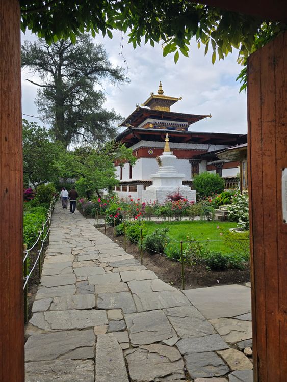 Buddhist temple entrance in Bhutan