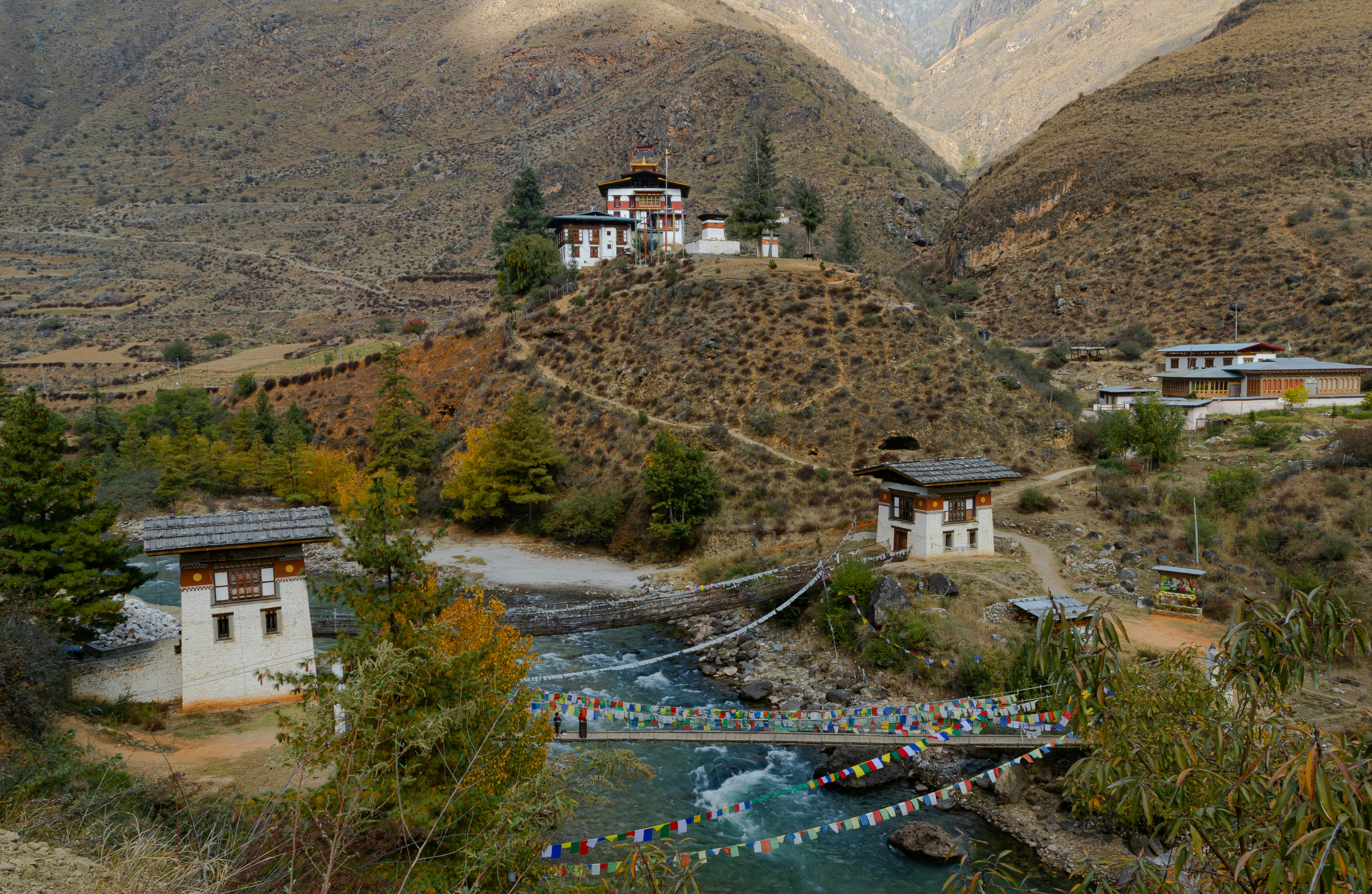 Trongsa landscape in Bhutan
